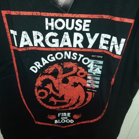 Hot Topic Shirts Nwt Game Of Thrones House Targaryen Words Motto